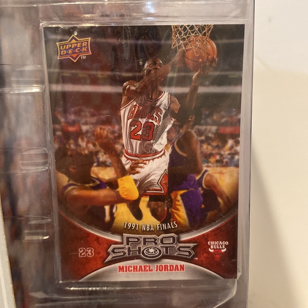 Jordan 1991 NBA Finals Figure Upper Deck Card Pro Shots OG Retro VI Bred Bulls - Picture 7 of 13